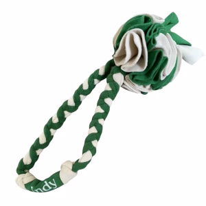 Snuffelbal met fleece touw