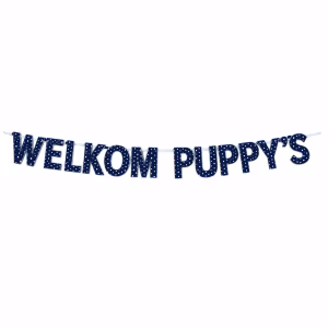 Tekst slinger "Welkom puppy's"